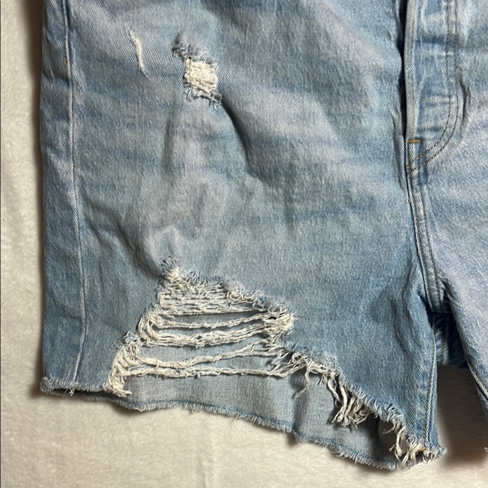 NWT Levi's 501 Blue Jean Shorts Distressed Cut-Off Style - Picture 5 of 11